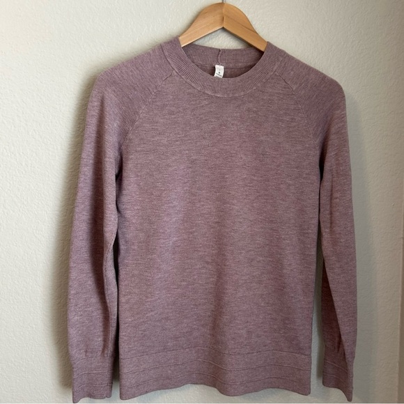 Lululemon Apres Your Way Sweater Heathered Smoky Blush Pullover Knit Women’s S - Picture 2 of 9